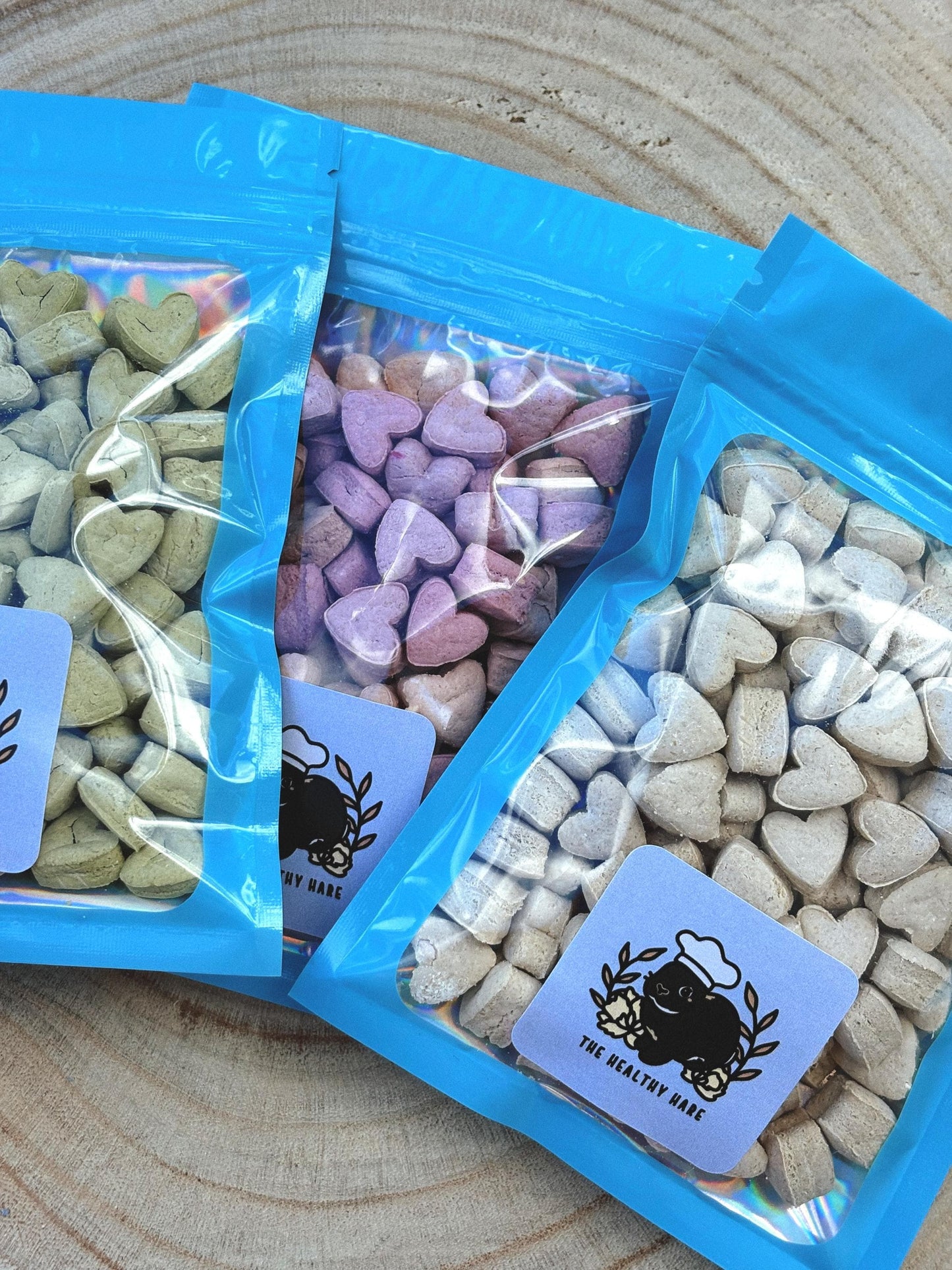 Mini Heart Treats for Rabbits and Small Animals | 100 pcs | Organic and all natural